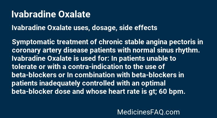 Ivabradine Oxalate