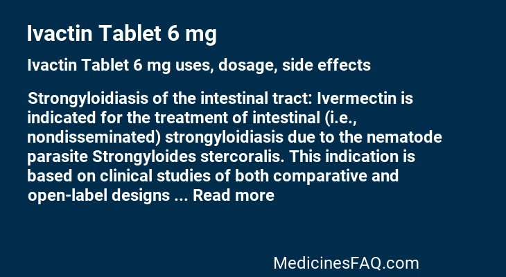 Ivactin Tablet 6 mg