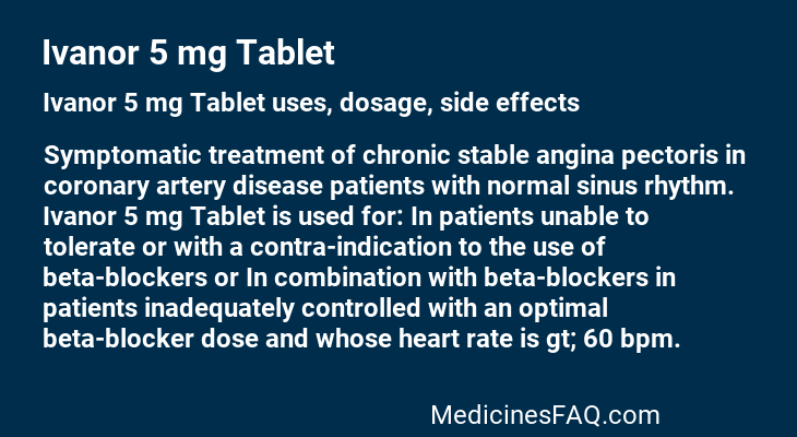 Ivanor 5 mg Tablet