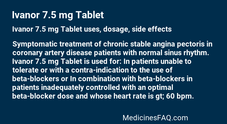 Ivanor 7.5 mg Tablet