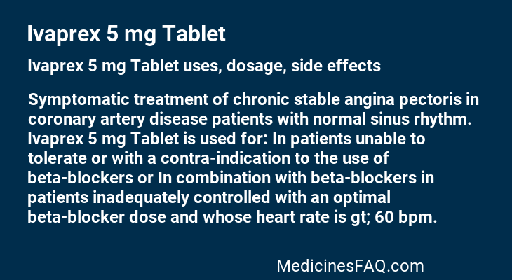 Ivaprex 5 mg Tablet