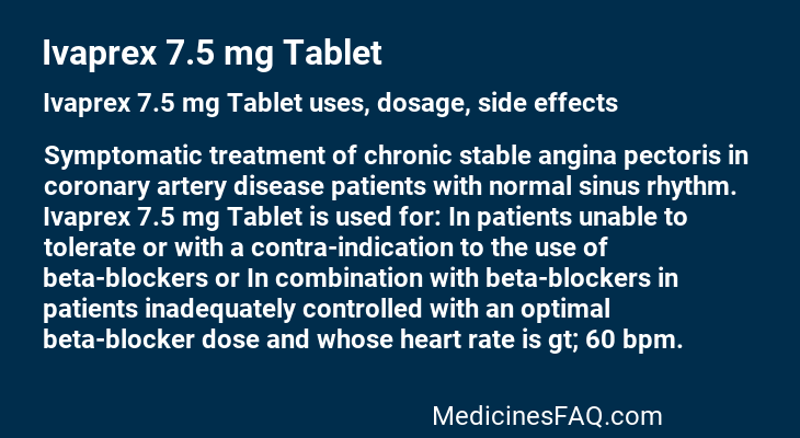 Ivaprex 7.5 mg Tablet