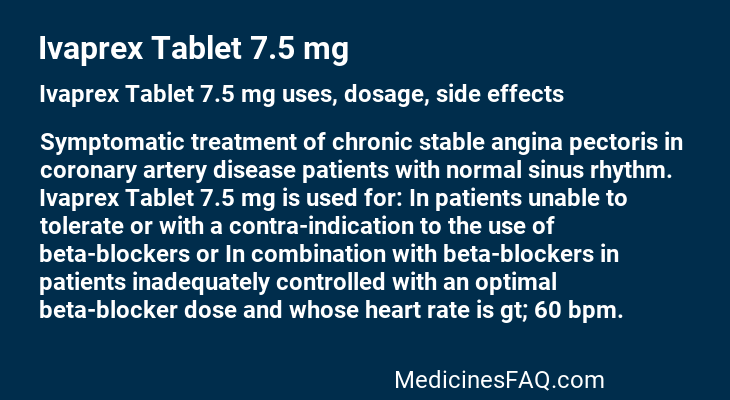 Ivaprex Tablet 7.5 mg