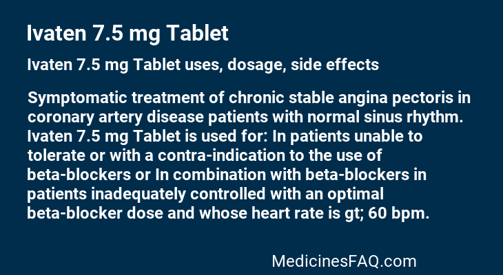 Ivaten 7.5 mg Tablet