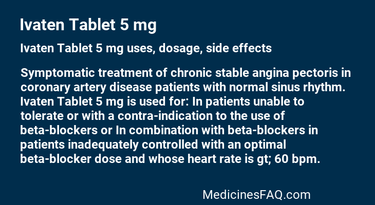 Ivaten Tablet 5 mg