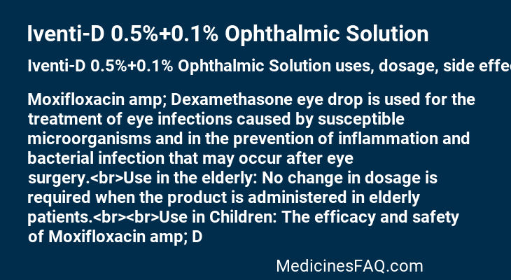 Iventi-D 0.5%+0.1% Ophthalmic Solution