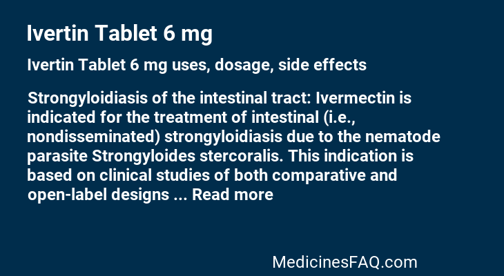 Ivertin Tablet 6 mg