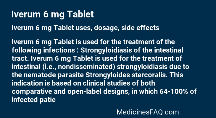 Iverum 6 mg Tablet