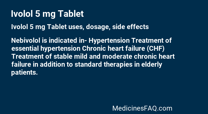 Ivolol 5 mg Tablet