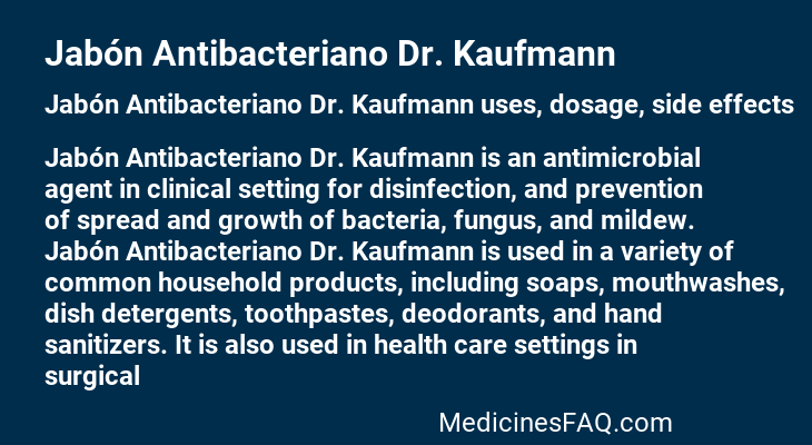 Jabón Antibacteriano Dr. Kaufmann