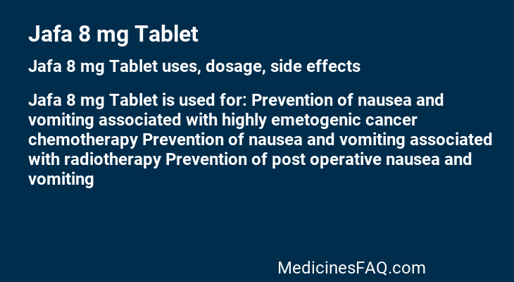 Jafa 8 mg Tablet