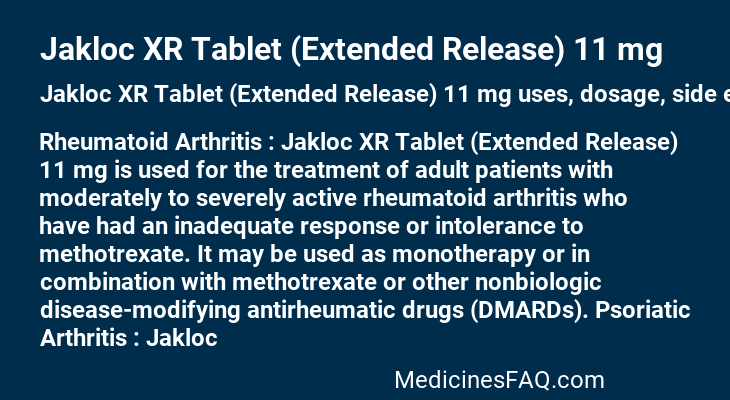 Jakloc XR Tablet (Extended Release) 11 mg