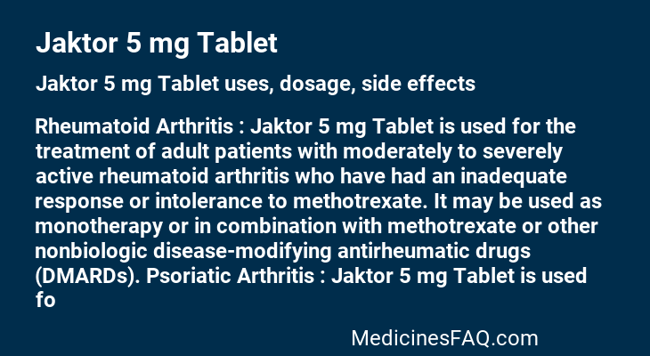 Jaktor 5 mg Tablet