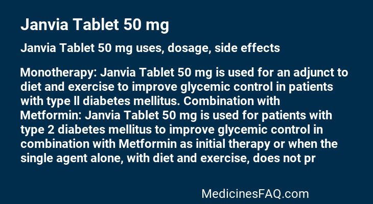 Janvia Tablet 50 mg