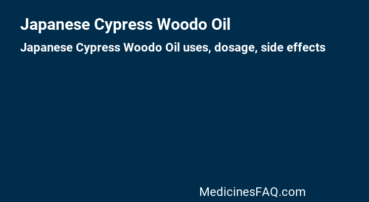 Japanese Cypress Woodo Oil