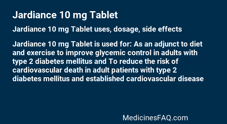 Jardiance 10 mg Tablet