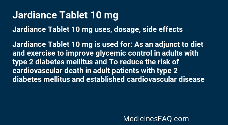 Jardiance Tablet 10 mg