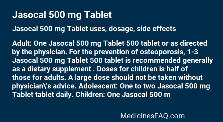 Jasocal 500 mg Tablet