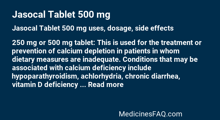 Jasocal Tablet 500 mg