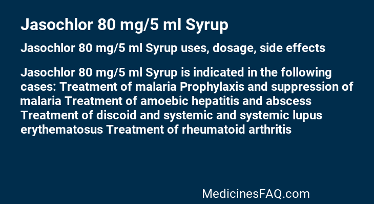 Jasochlor 80 mg/5 ml Syrup