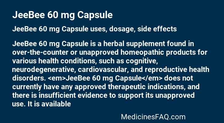 JeeBee 60 mg Capsule