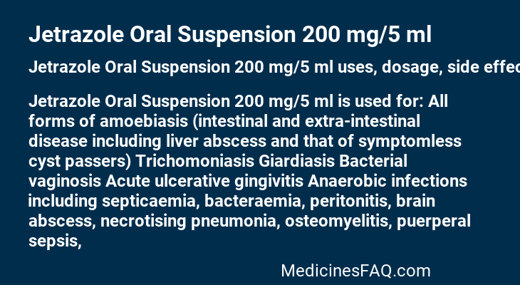 Jetrazole Oral Suspension 200 mg/5 ml