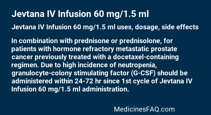 Jevtana IV Infusion 60 mg/1.5 ml