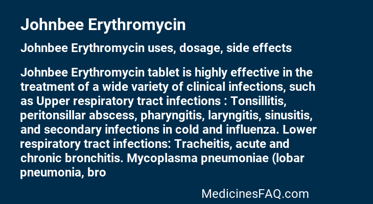 Johnbee Erythromycin