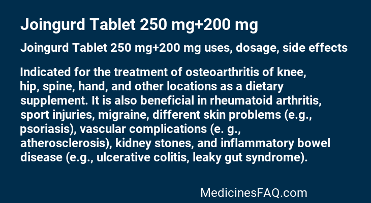 Joingurd Tablet 250 mg+200 mg