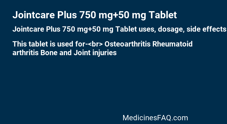 Jointcare Plus 750 mg+50 mg Tablet