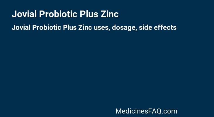 Jovial Probiotic Plus Zinc