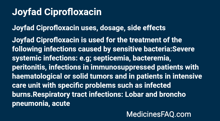 Joyfad Ciprofloxacin