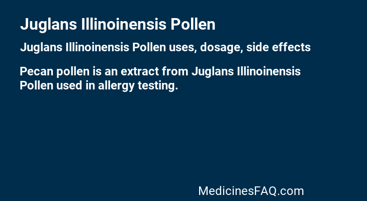 Juglans Illinoinensis Pollen
