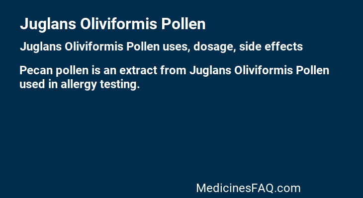 Juglans Oliviformis Pollen