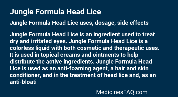 Jungle Formula Head Lice