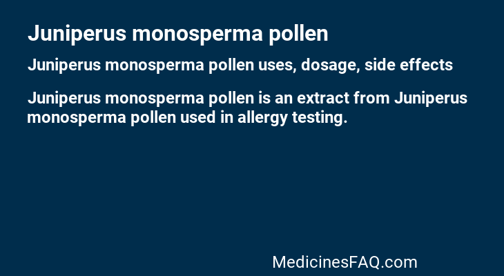 Juniperus monosperma pollen