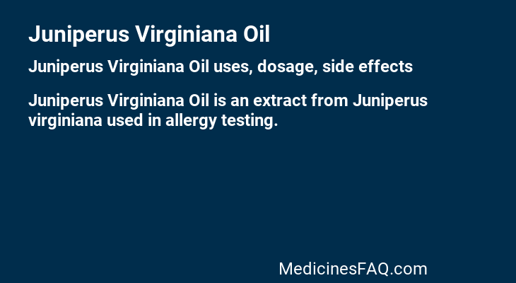 Juniperus Virginiana Oil