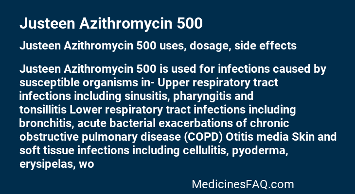 Justeen Azithromycin 500