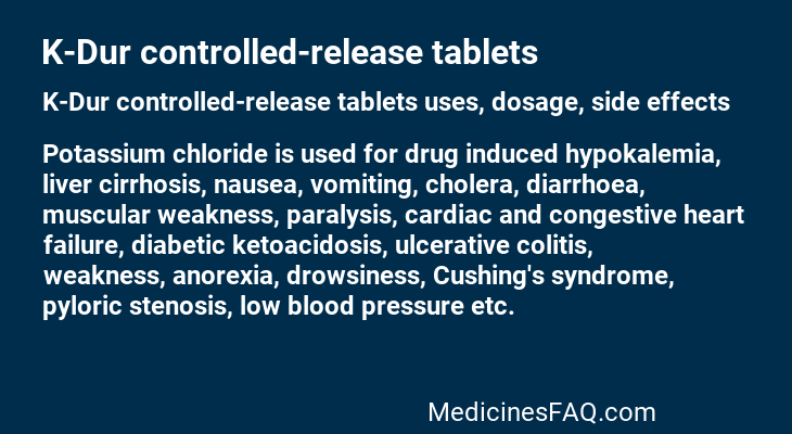 K-Dur controlled-release tablets