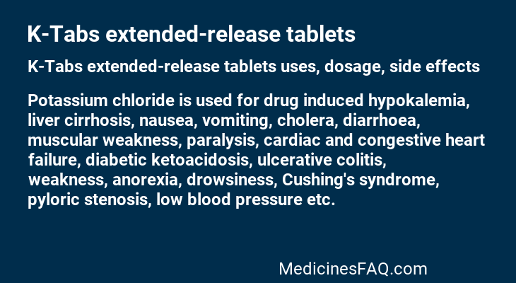 K-Tabs extended-release tablets