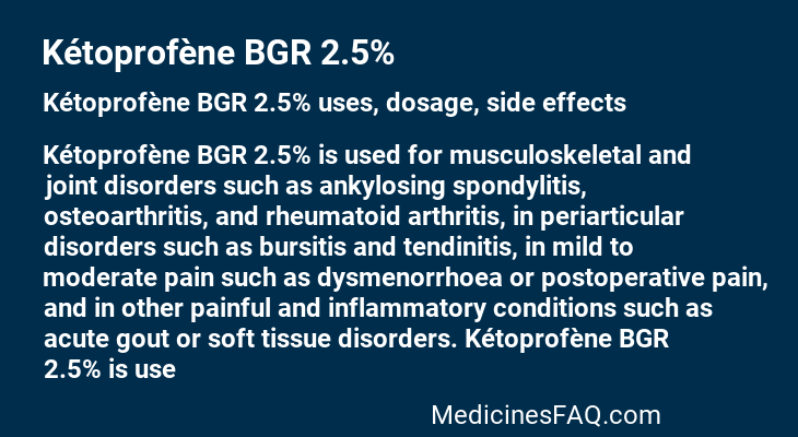 Kétoprofène BGR 2.5%