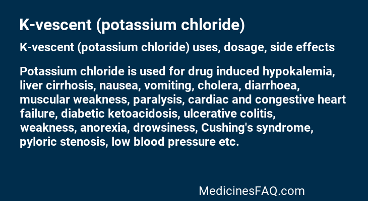 K-vescent (potassium chloride)