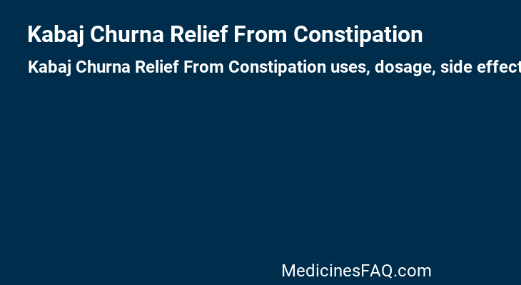Kabaj Churna Relief From Constipation