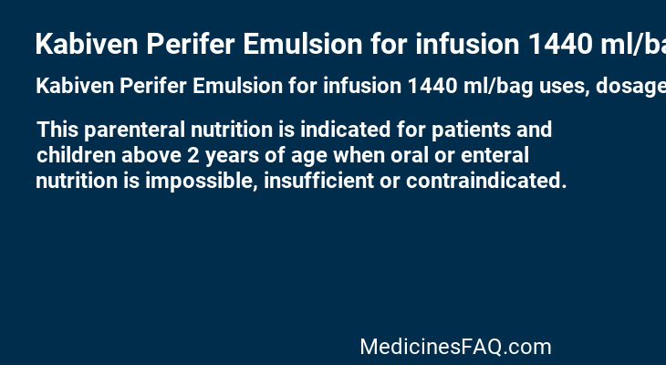 Kabiven Perifer Emulsion for infusion 1440 ml/bag