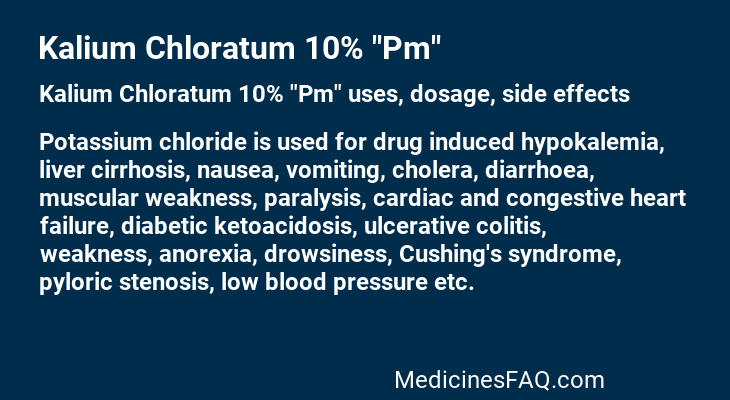 Kalium Chloratum 10% "Pm"
