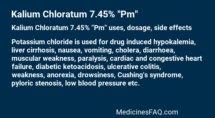 Kalium Chloratum 7.45% "Pm"