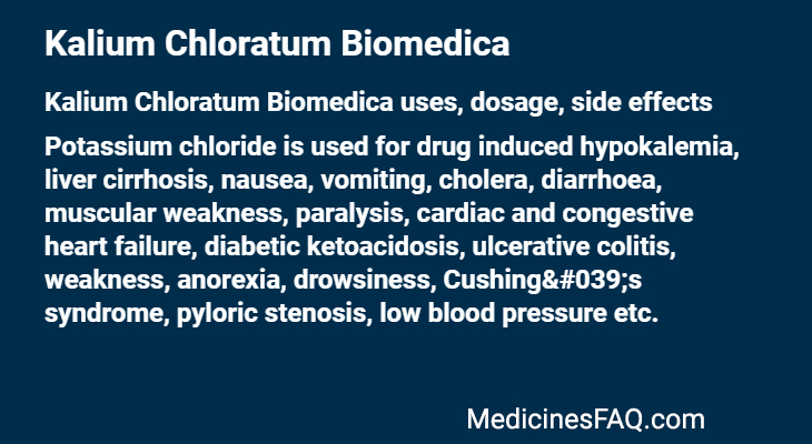 Kalium Chloratum Biomedica