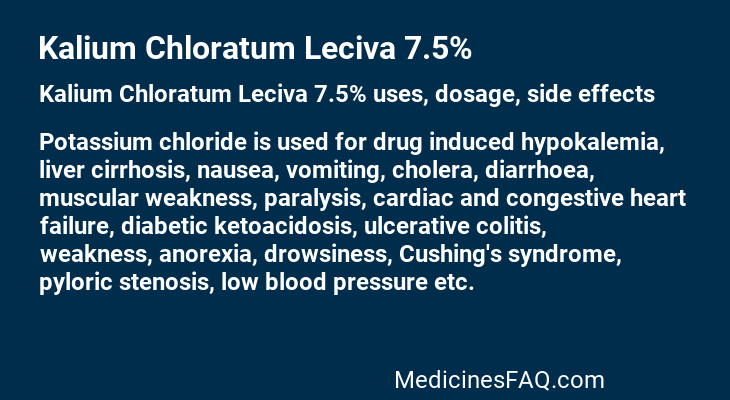 Kalium Chloratum Leciva 7.5%