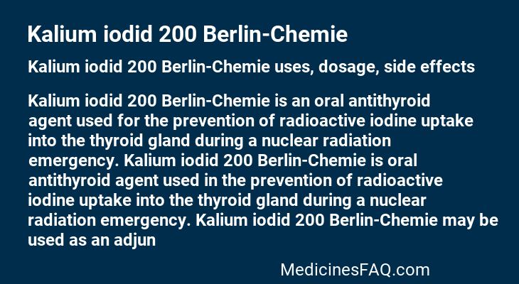 Kalium iodid 200 Berlin-Chemie