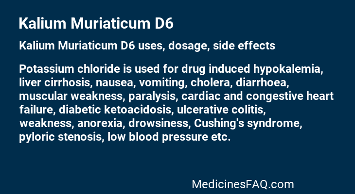 Kalium Muriaticum D6